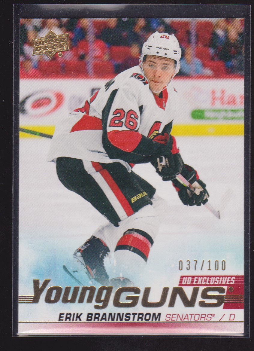 (image for) 2019-20 Upper Deck Exclusives #464 Erik Brannstrom 37/100 YG